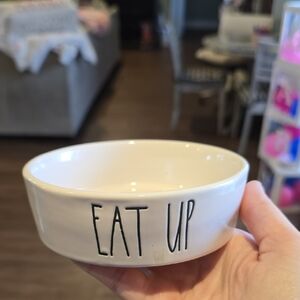 Rae Dunn Cream 'Eat Up' Ceramic Bowl